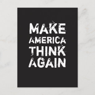 GÖR AMERIKAS TÄNKA IGEN Social-vykort Vykort