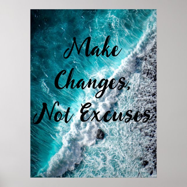 Gör ändringar, inte föreställningar - Motiverande  Poster (Framsidan)
