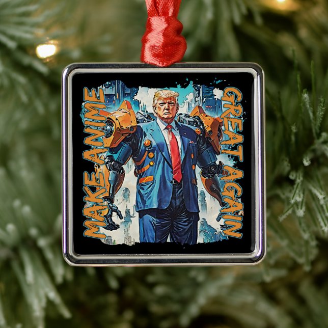 Gör animeringen Underbar igen - Mecha Trump Julgransprydnad Metall (Träd)