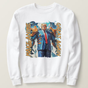 Gör animeringen Underbar igen - Mecha Trump Lång Ärmad Tröja