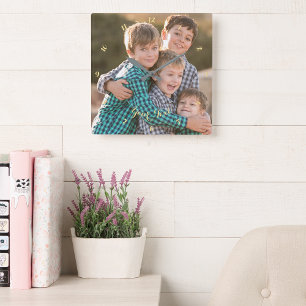 Gör Anpassningsbar Family Baby Kids Bröllop till e Fyrkantig Klocka
