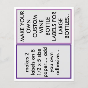 GÖR ANPASSNINGSBAR PAPPRA MÄRKNINGAR FÖR FLASKA I 