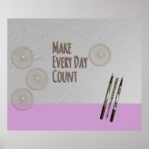 Gör antal dagar varje dag, Rosa Poster
