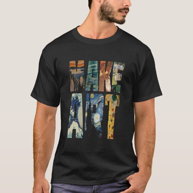 GÖR ART-Coolan till konstgjord Humor-målning T Shirt (Framsida)