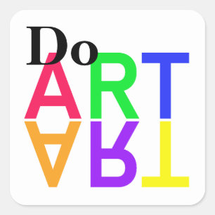 GÖR "ART" FYRKANTIGT KLISTERMÄRKE