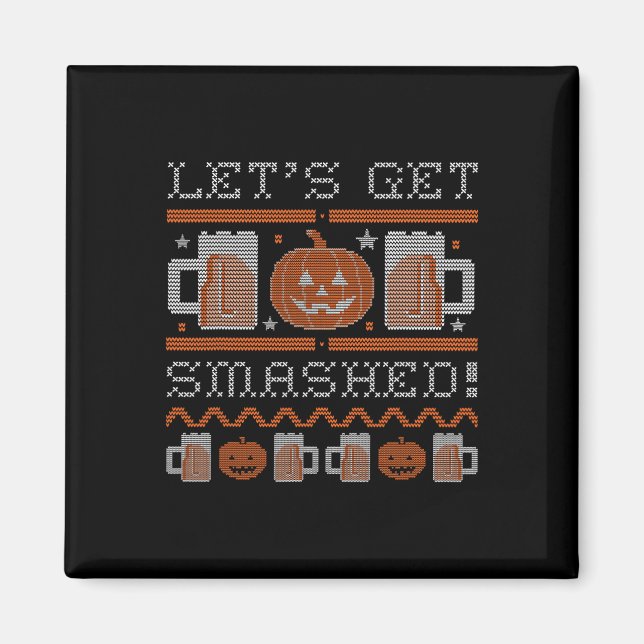 Gör att den utjämnade kostymen Halloween Magnet (Framsidan)