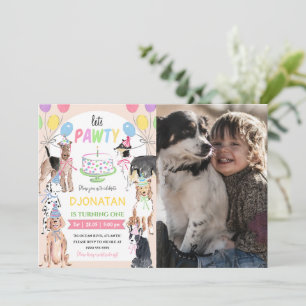 Gör att det går att bjuda in prima Hund första föd Inbjudningar
