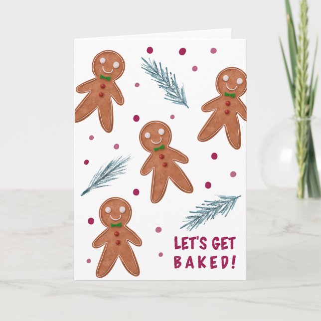 Gör att du kan hämta Pepparkaksgubbe Helgkort (Framsida)