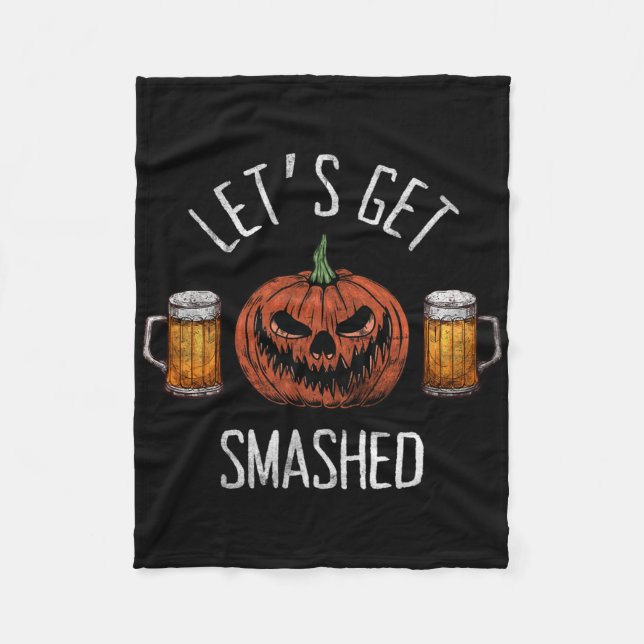 Gör att Halloween-pumpkin blir nedsänkt Fleecefilt (Framsidan)