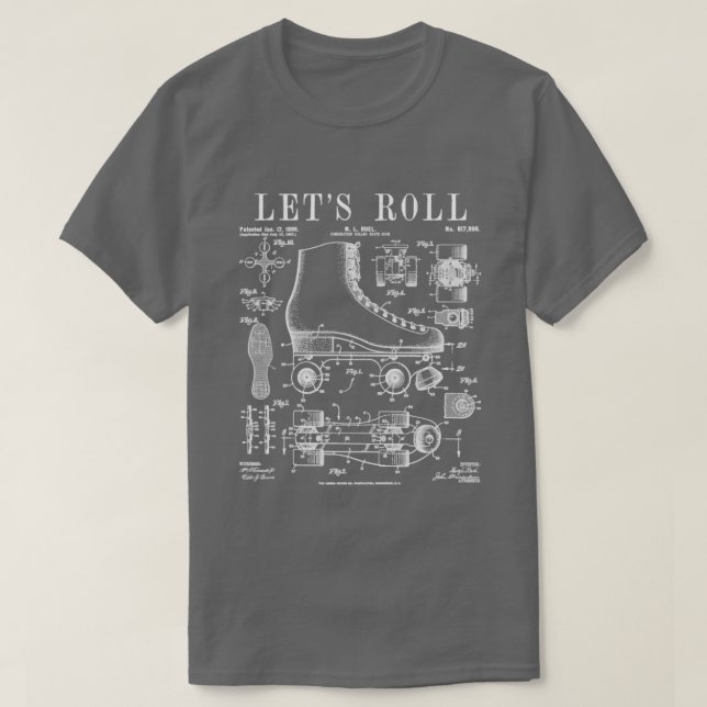 Gör att rullrullrullskriv Derby Skating Skater Ska T Shirt (Design framsida)