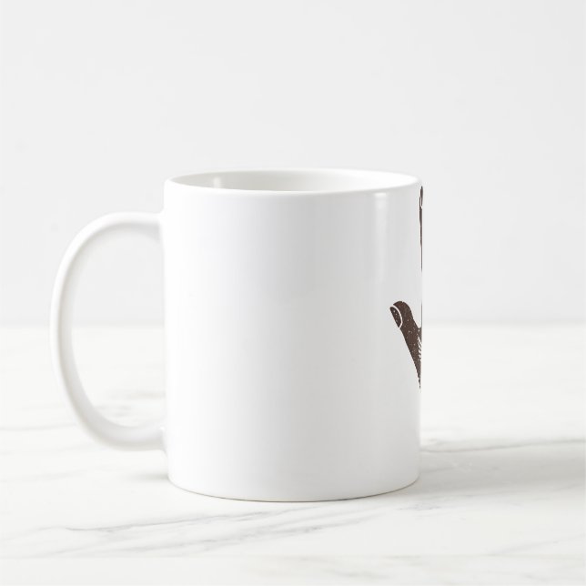 Gör att Sten i dag får en brun bläckstråge Kaffemugg (Vänster)