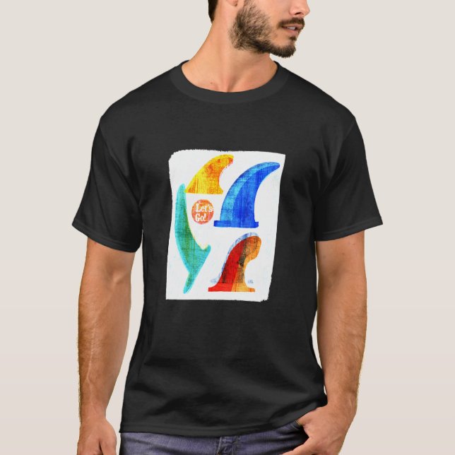 Gör att Surfan hittar färgfulla skuggar T Shirt (Framsida)