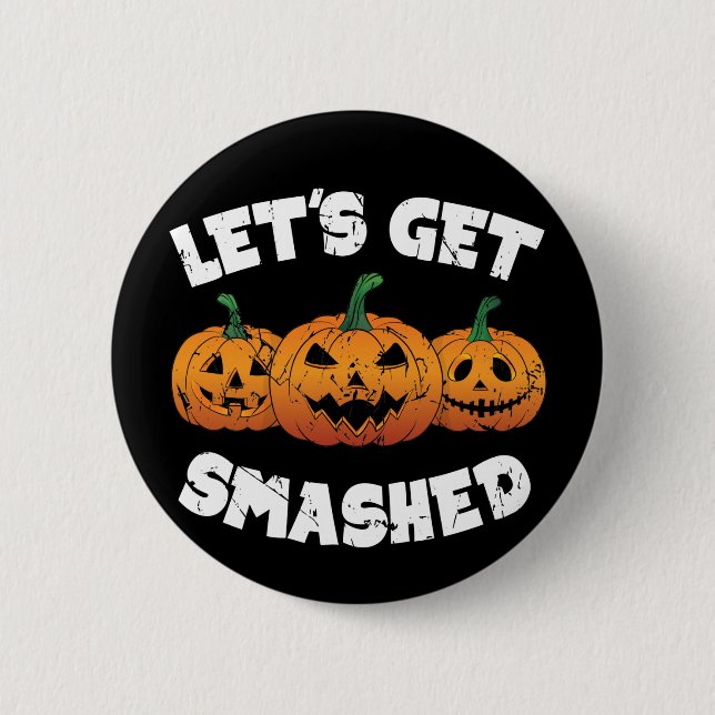 Gör att utstrykade påsar Jack o lantern Halloween Knapp (Framsida)