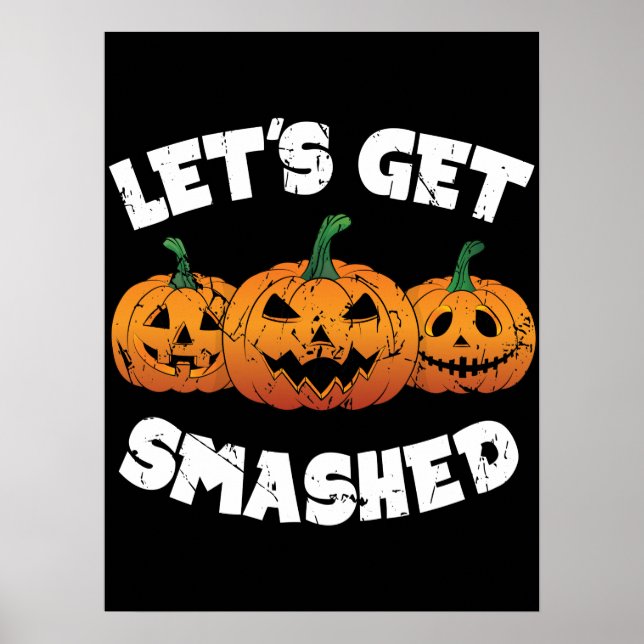 Gör att utstrykade påsar Jack o lantern Halloween Poster (Framsidan)