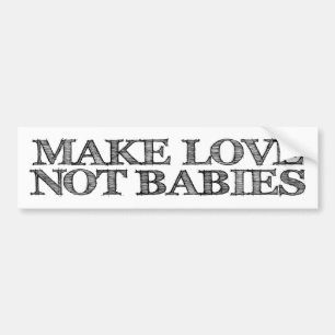 Gör babyar för kärlek inte den Childfree Bildekal