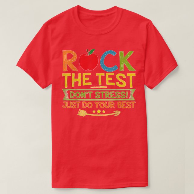 Gör bara din bästa dag för att testa sten  t shirt (Design framsida)