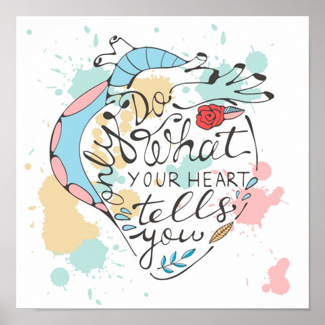 Gör bara som hjärtat säger till dig poster (Framsidan)
