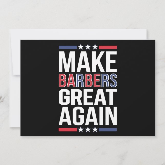 Gör barberare bra igen Barberare för Trump 2024  Inbjudningar (Framsida)