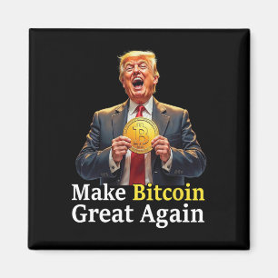 Gör Bitcoin Stort Igen Trump Bitcoin Krypto Framti Magnet