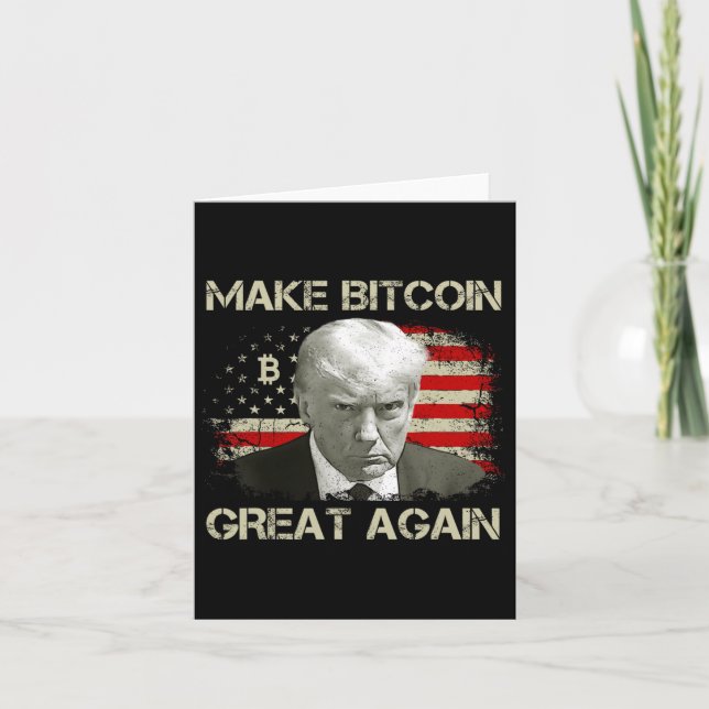Gör Bitcoin Underbar igen, Laga Maga Pro Trump 1 Kort (Framsida)