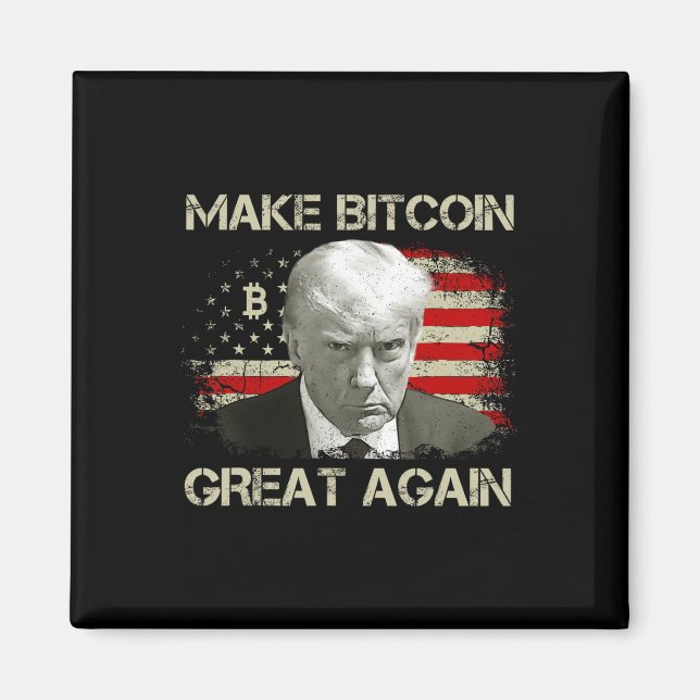 Gör Bitcoin Underbar igen, Laga Maga Pro Trump 1 Magnet (Framsidan)