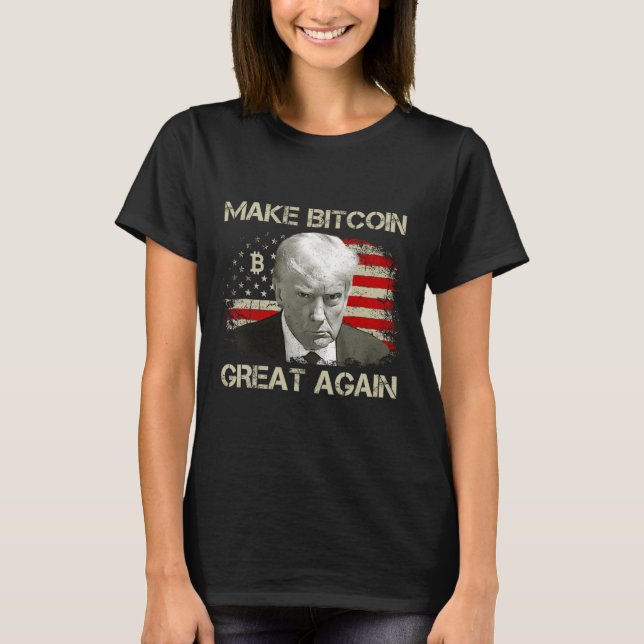 Gör Bitcoin Underbar igen, Laga Maga Pro Trump 1 T Shirt (Framsida)