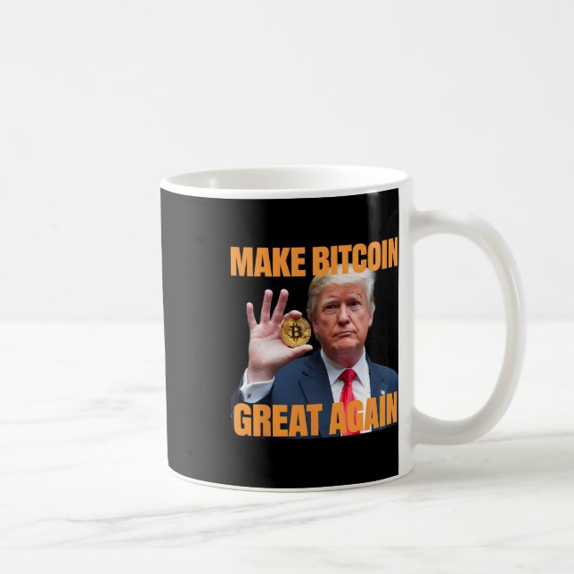 Gör Bitcoin Underbar igen, lustigt, bitmyntkrypter Kaffemugg (Höger)