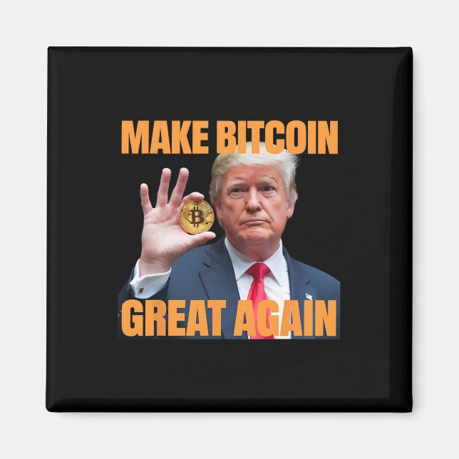 Gör Bitcoin Underbar igen, lustigt, bitmyntkrypter Magnet (Framsidan)