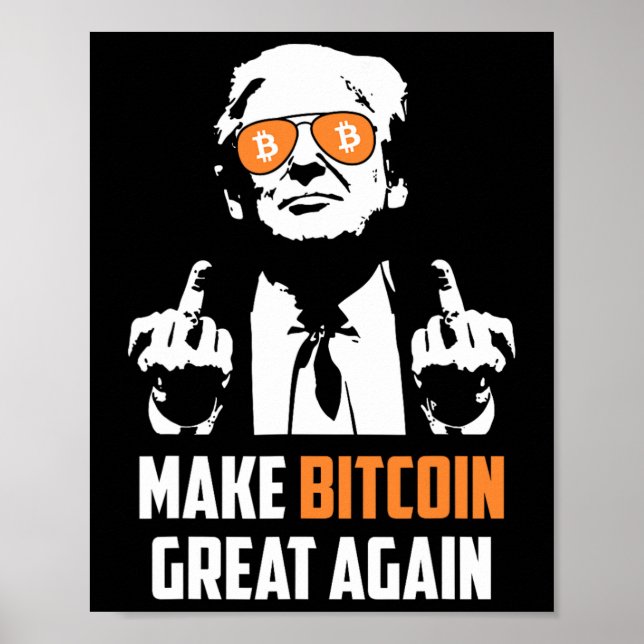 Gör Bitcoin Underbar igen till en lustig Maga Pro- Poster (Framsidan)