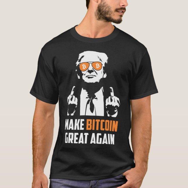 Gör Bitcoin Underbar igen till en lustig Maga Pro- T Shirt (Framsida)