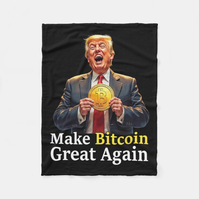 Gör Bitcoin Underbar igen Trump Bitcoin Crypto Fut Fleecefilt (Framsidan)