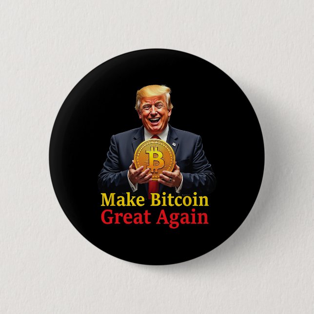 Gör Bitcoin Underbar igen Trump Bitcoin Crypto Fut Knapp (Framsida)