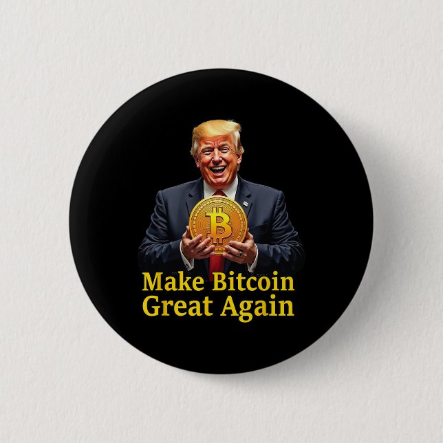 Gör Bitcoin Underbar igen Trump Bitcoin Crypto Fut Knapp (Framsida)