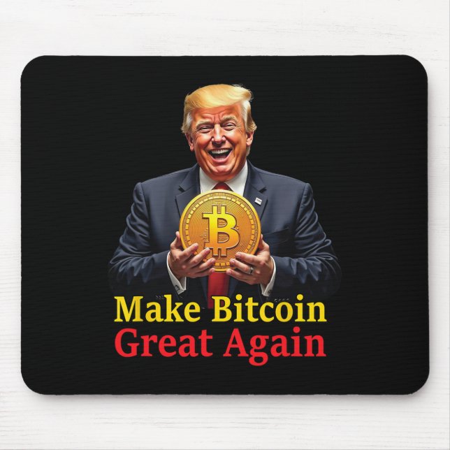 Gör Bitcoin Underbar igen Trump Bitcoin Crypto Fut Musmatta (Framsidan)