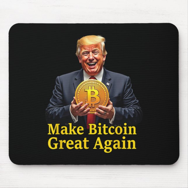 Gör Bitcoin Underbar igen Trump Bitcoin Crypto Fut Musmatta (Framsidan)