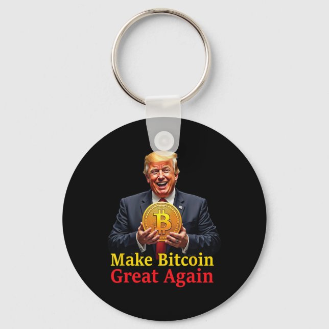 Gör Bitcoin Underbar igen Trump Bitcoin Crypto Fut Nyckelring (Framsida)