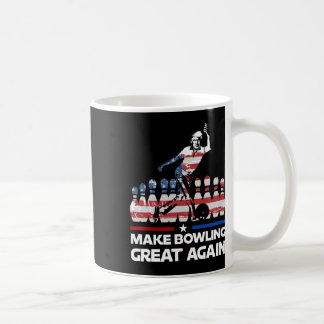 Gör bowling bra igen rolig Trump USA-flagga bowlin Kaffemugg