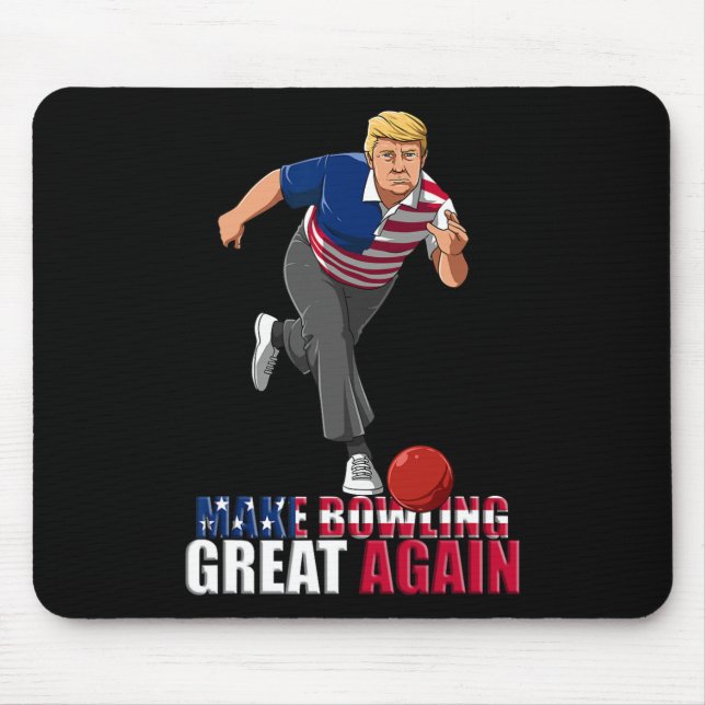 Gör bowling bra igen - Roligt Trump bowling Gif Musmatta (Framsidan)