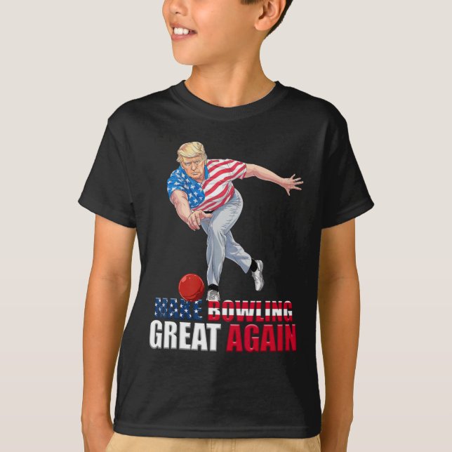 Gör bowling stor igen rolig Trump bowling  T Shirt (Framsida)