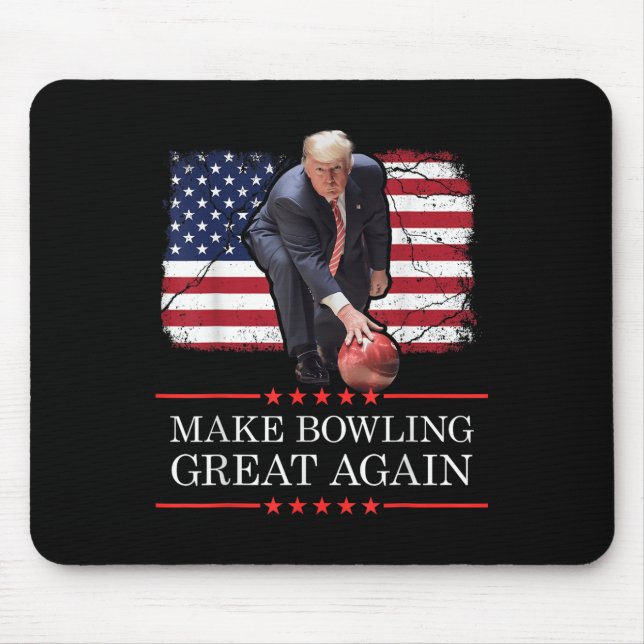Gör Bowling Underbar igen - Lustigt Trump Bowling Musmatta (Framsidan)
