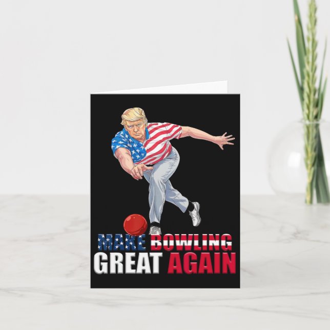 Gör Bowling Underbar igen, roligt Trump Bowling Kort (Framsida)