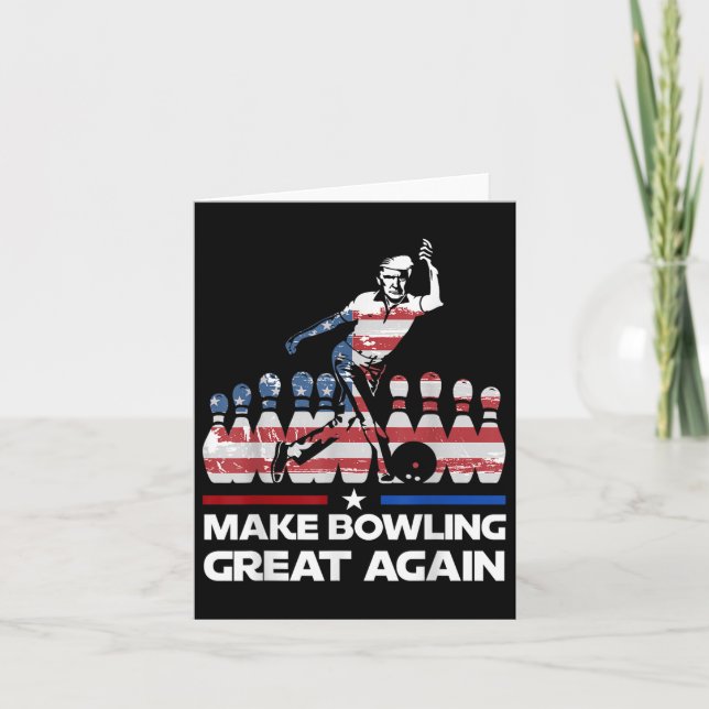 Gör Bowling Underbar igen till en lustig Trump US- Kort (Framsida)