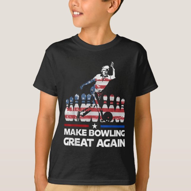 Gör Bowling Underbar igen till en lustig Trump US- T Shirt (Framsida)