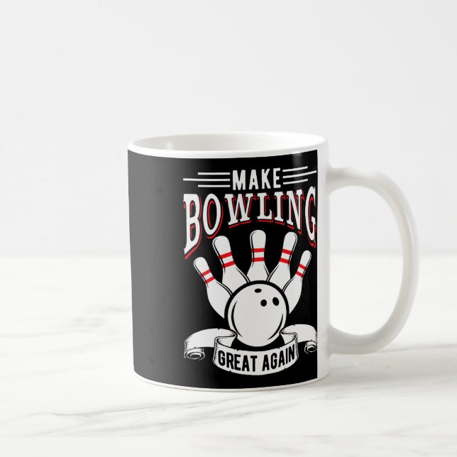 Gör bowlingen stor igen rolig bowlare  kaffemugg (Höger)