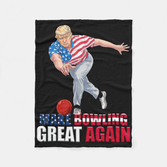 Gör bowlingen stor igen rolig Trump bowling  Fleecefilt (Framsidan)