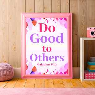 Gör bra till andra Boho Christian Tonåring Girl Ar Poster