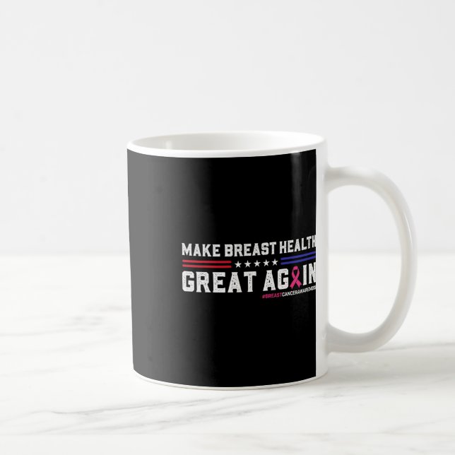 Gör brösthälsan Underbar igen, lustigt bröstcancer Kaffemugg (Höger)