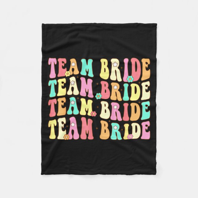 Gör Brudens Team Crew Retro Groovy Fleecefilt (Framsidan)