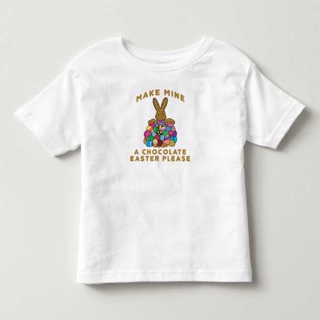 Gör bryter ett chokladpåsksmåbarn tee shirt (Framsida)
