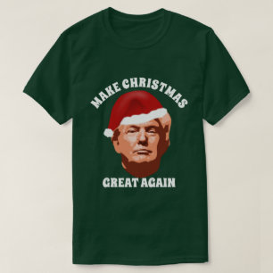 GÖR CHRISTMAS UNDERBARARE IGEN TRUMP SANTA HAT T SHIRT